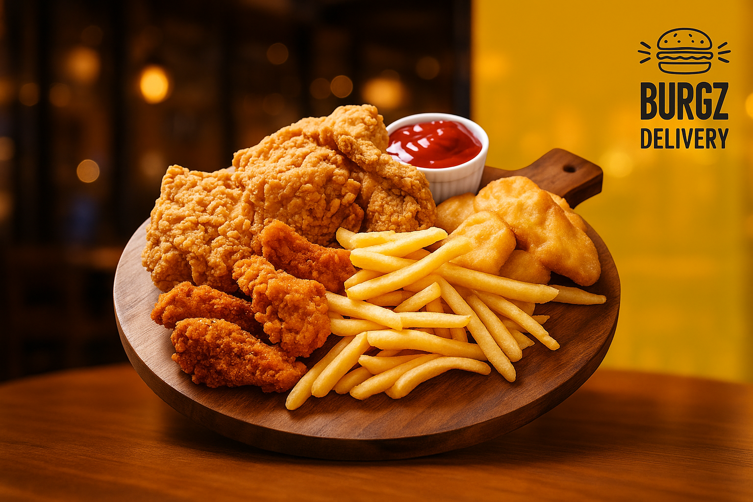 Menu Batatas fritas Frango